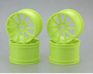 Kyosho ISH050KY DIS Ten-Spoke Wheel (Fluorescent Yellow/ST-R) 1/8