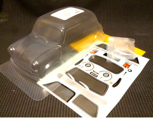 Matrixline 201029 MINI CLEAR BODY M-CHASSIS 165mm w/ACCESSORIES 1/12