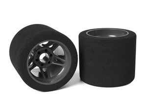 Team Corally 14718-32 Attack foam tires - 1/8 SSX-8 - 32 shore - Rear - 72mm - Carbon Flex Rims - 2 pcs