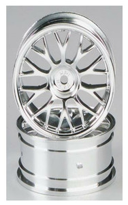 HPI 3712 MESH WHEEL 26mm CHROME (1mm OFFSET) 2pcs 1/10
