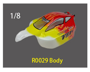River Hobby R0029 Buggy Painted Body VRX-2 Yellow 1/8