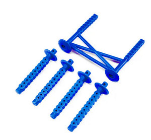 Losi LOS241051 Rear Body Support and Body Posts, Blue LMT Losi LOS241051 Rear Body Support and Body Posts, Blue LMT
