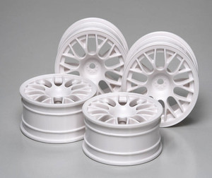 Tamiya 53468 24mm Mesh Wheels 4pcs White/+2mm Offset 1/10