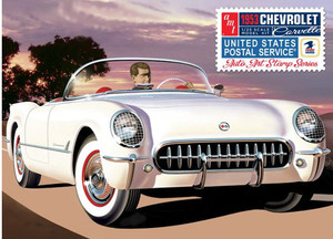 AMT 1244 1:25 1953 Chevy Corvette (USPS StampSeries) w/ Collectible Tin