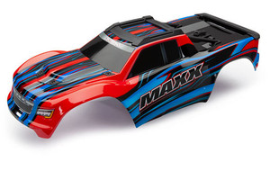 Traxxas 8911P Body, Maxx®, red (painted)/ decal sheet (fits V.1 narrow Maxx) 1/10