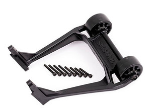 Traxxas 9576 Wheelie bar, black (assembled)/ 3x20 CS (8) Sledge