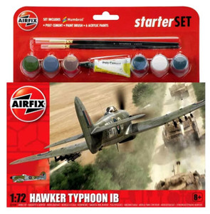 Airfix 55208 Starter Set - Hawker Typhoon IB Plastic Model Kit 1/72 Airfix 55208 Starter Set - Hawker Typhoon IB Plastic Model Kit 1/72