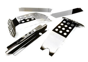 Integy 27189GUN Stainless Steel (Req. Polishing) Skid Plate Set for Traxxas X-Maxx 4X4 
