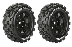 Louise LT3327B MFT 1/8 ST-MCROSS Stadium Truck Tire Sport/ 0 Offset Black Rim Hex 17mm / Mounted Louise LT3327B MFT 1/8 ST-MCROSS Stadium Truck Tire Sport/ 0 Offset Black Rim Hex 17mm / Mounted