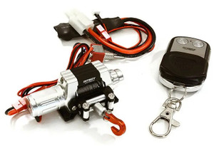 Integy 27279SILVER T10 Realistic High Torque Mega Winch w/ Remote for Scale Rock Crawler 1/10