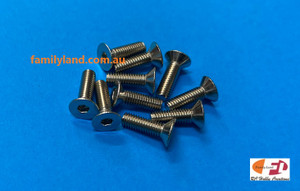 Family Land 3x10mm Stainless Steel Countersunk Hex Socket Screw (10pcs) (Marine)