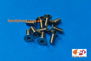 Family Land 4x10mm Stainless Steel Countersunk Hex Socket Screw (10pcs) (Marine)