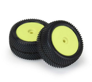 Proline 8297-12 Prism Rear Carpet Mini-B Tires Mounted 8mm Yellow Wheels (2) 1/18