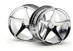 HPI 3032 SUPER STAR WHEEL 57x35mm (2.2 in.) CHROME 1/8