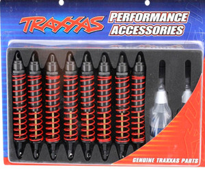 Traxxas 4962 Big Bore shocks (xx-long) (hard-anodized & PTFE-coated T6 alu) w/ red springs, TiN shafts (8 pack) Traxxas 4962 Big Bore shocks (xx-long) (hard-anodized & PTFE-coated T6 alu) w/ red springs, TiN shafts (8 pack)