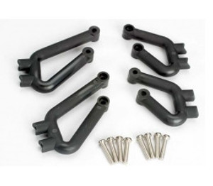 Traxxas 4936 Bumper mounts, front (L&R)/ bumper mounts, rear (L&R)/ 3x12mm RHM screws (8)