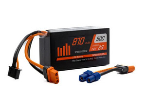 Spektrum SPMX8102SH2 810mAh 2S 7.4V 50C Mini LiPo Hard Case with IC2 Connector