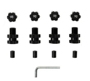Integy 30284BLACK Alloy 17mm Hex Wheel Hubs Conversion +10mm Width for Traxxas 1/10 Maxx 4S