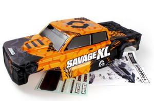 HPI 160107 GTXL-6 Kingcab Painted Truck Body (Orange/Black) 1/8