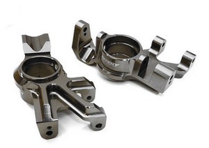 Integy 26838GREY Steering Knuckles for Traxxas X-Maxx 4X4 Req. 20x27x4mm Bearings