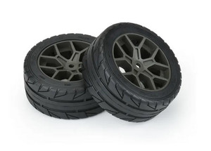 Proline 10204-10 1/8 Vector S3, F/R 35/85 2.4in Belted Tyres Mounted on 14mm Hex (2pcs)