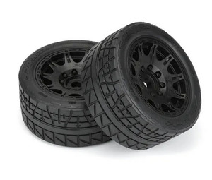 Proline 10205-10 Menace HP Front / Rear 5.7inch Tyre Mounted on 24mm Black Raid Wheels, 2pcs 1/5