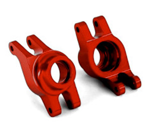 Traxaxs 8952R Carriers, stub axle (red-anodized 6061-T6 alu) (rear) (2)