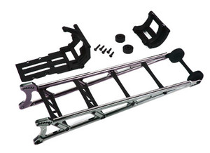 Traxxas 9460X Wheelie bar, black chrome (assembled)/ wheelie bar mount
