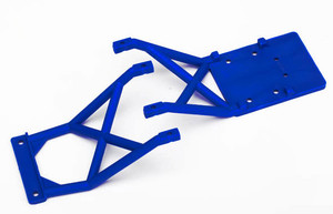Traxxas 3623X Skid plates, front & rear (blue)