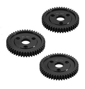 Integy 33698 HD Steel Spur Gears 45T, 46T & 47T MOD1 Pitch for Traxxas w/ 3-Hole Adapter
