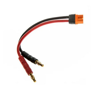 Spektrum SPMXCA315 Adapter, IC3 Battery / 4mm Male Bullets 6in 13AWG