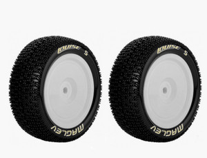  Louise LT3176VWKR E-Maglev 1/10 Buggy 4WD Rear Tyre/White Rim - Kyosho Hex 12mm