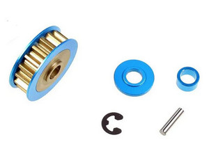 Integy 31879BLUE 18T Alu Alloy Pulley for Tamiya TA06 & XV-01