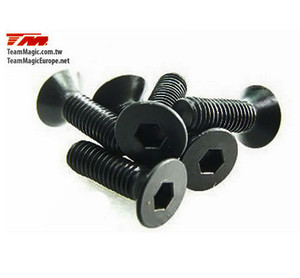 Team Magic 126310 3x10mm Steel F.H. Screw (6)