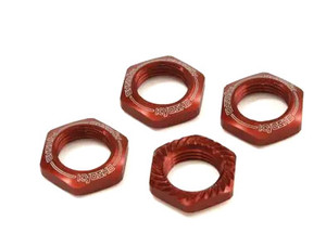 Kyosho IFW472R Wheel Nut (Red/4pcs/for Serration) 17mm