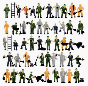 Eve model P8710 People Workmen Painted HO (50pcs)