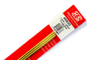KS 9833 Round Brass Tube: 2.5mm OD x 0.225mm Wall x 300mm Length (3pcs)