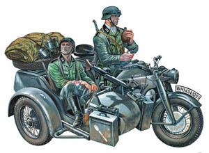 Italeri 317 Zundapp KS750 With Sidecar 1/35