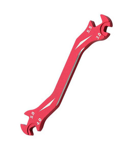 Integy 31895RED Open End Hex Nut Wrench 3mm, 4mm, 5mm, 5.5mm