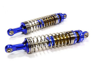 Integy 25945BLUE 2 Stage Progressive Square Spring Shocks for SCX-10, SCX10 II & SCX10 III L=90mm