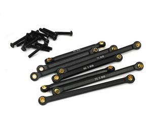 Integy 33090BLACK Alloy Machined Linkage Set (8pcs) for Traxxas 1/18 Scale TRX-4M 9842