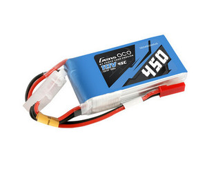Gens Ace 4503S45JS 3S 450mAh 11.1V 45C Soft Case LiPo Battery (JST)