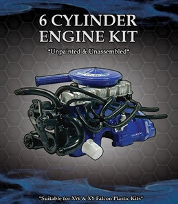 DDA AC026 Ford XW/XY 6 Cylinder Engine Plastic Kit Accessory (SINGLES) 1/24 - Suitable for XW & XY Falcon Plastic Kits