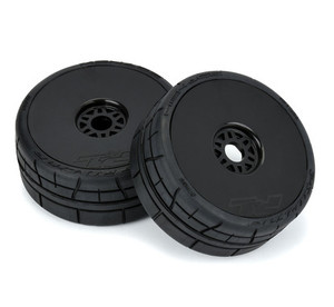 Proline 1023510 Menace HP BELTED Speed Run F/R Tires Mounted 17mm Black (2) 1/8