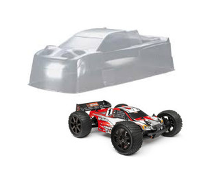 HPI 101717 CLEAR TROPHY TRUGGY FLUX BODY W/WINDOW MASK/DECALS  1/8