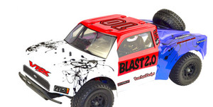 River Hobby R0254 Painted body Cobra Blast 2.0 Red/White/Blue - No Holes (FTX6965) 1/10