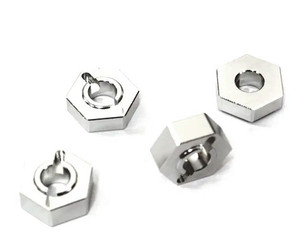 Integy 31939SILVER 12mm Hex Wheel Adapters for Losi 1/10 2WD RTR 22S Drag, ST & SCT