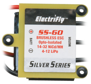 Great Planes M1850 Electrifly Silver 60A BL High Voltage ESC Great Planes M1850 Electrifly Silver 60A BL High Voltage ESC