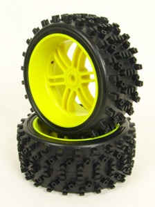 CEN GL0079 Wheel & Tyre Set for 1/5 Cen Matrix Buggy (2pcs)