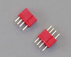 Deans 1242 Micro Plug 4R w/Shrink for power and motor Deans 1242 Micro Plug 4R w/Shrink for power and motor